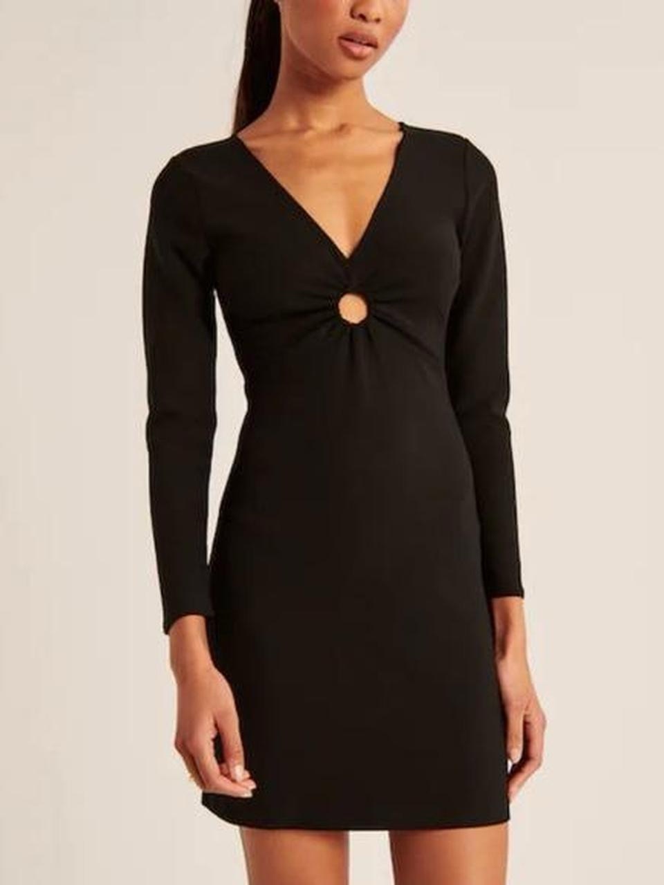Abercrombie & Fitch Black Long Sleeve Dress